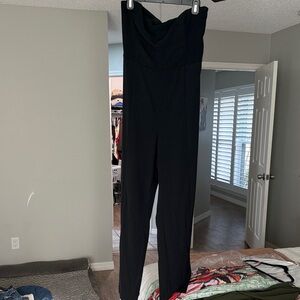 Abercrombie & Fitch Strapless Black Jumpsuit